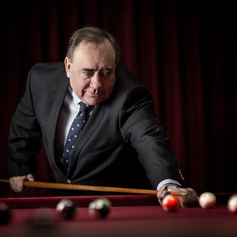 Alex Salmond, playing pool