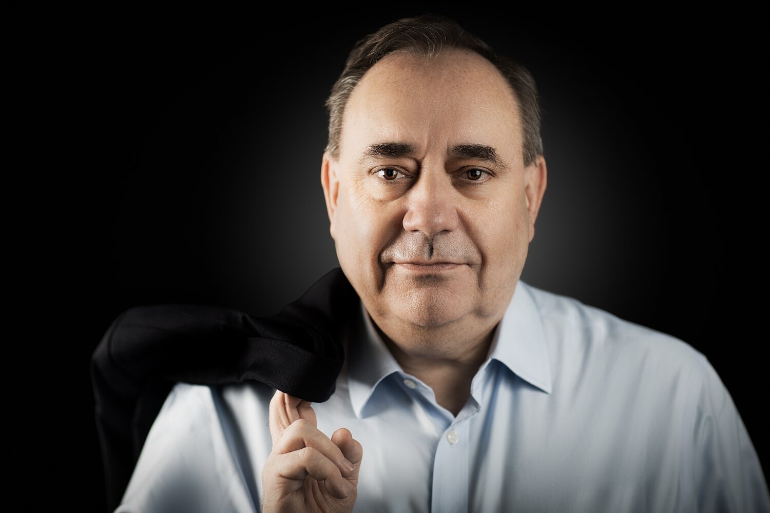 Sharp portrait of the late Alex Salmond, taken in 2017