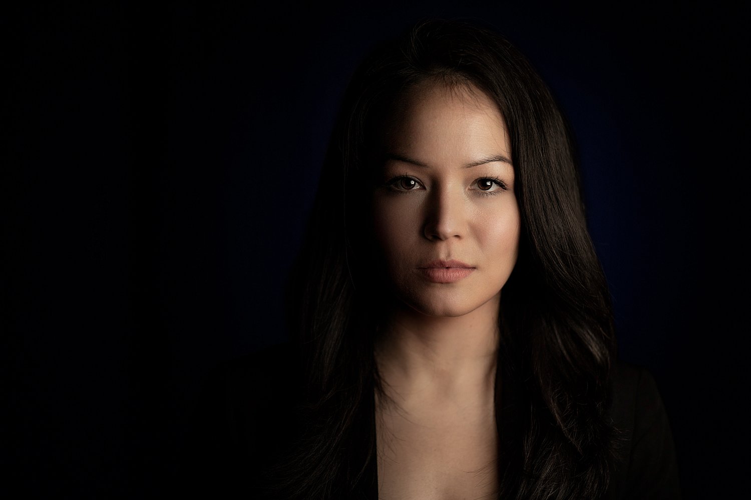 Emily, Composer: Portrait on black, captured during a two hour shoot