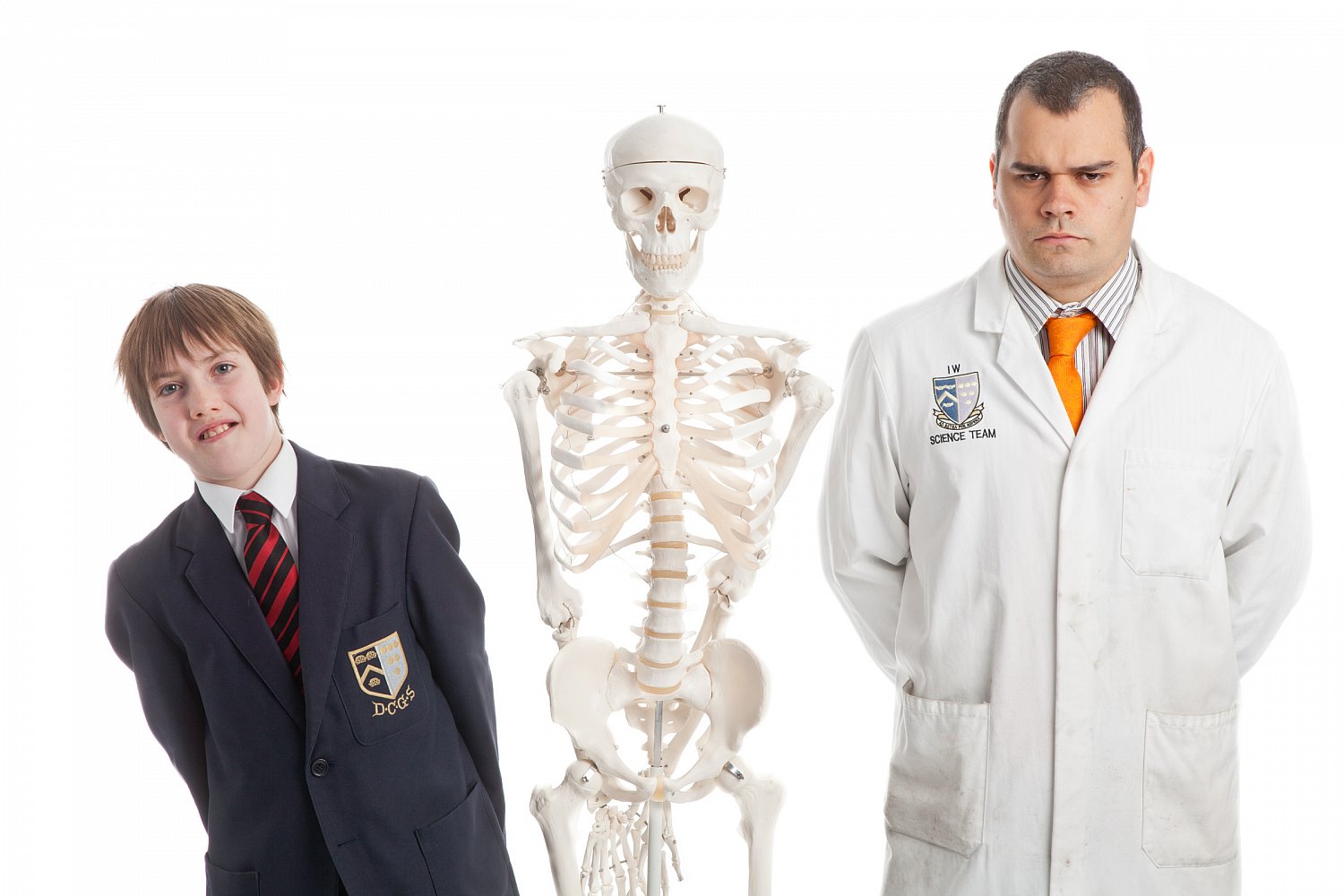 Dem Bones: Outtake from school prospectus photo shoot