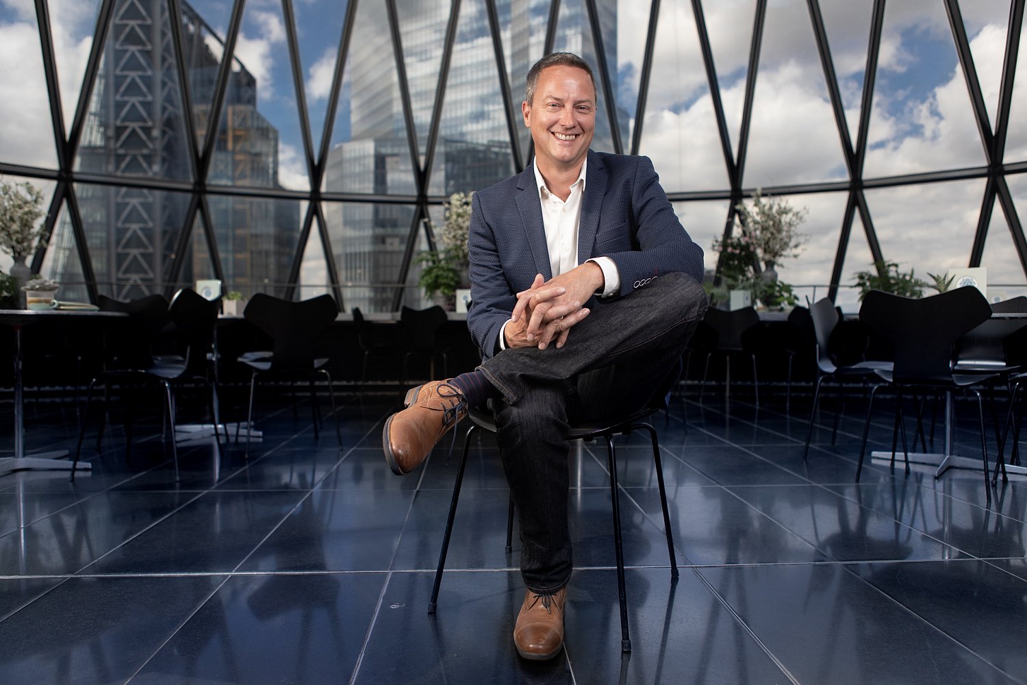 The Helix: An editorial shoot under The Gherkin's glass dome roof