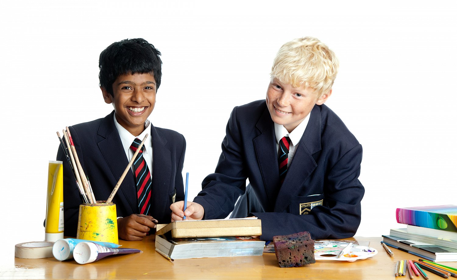 Students' artwork portraits