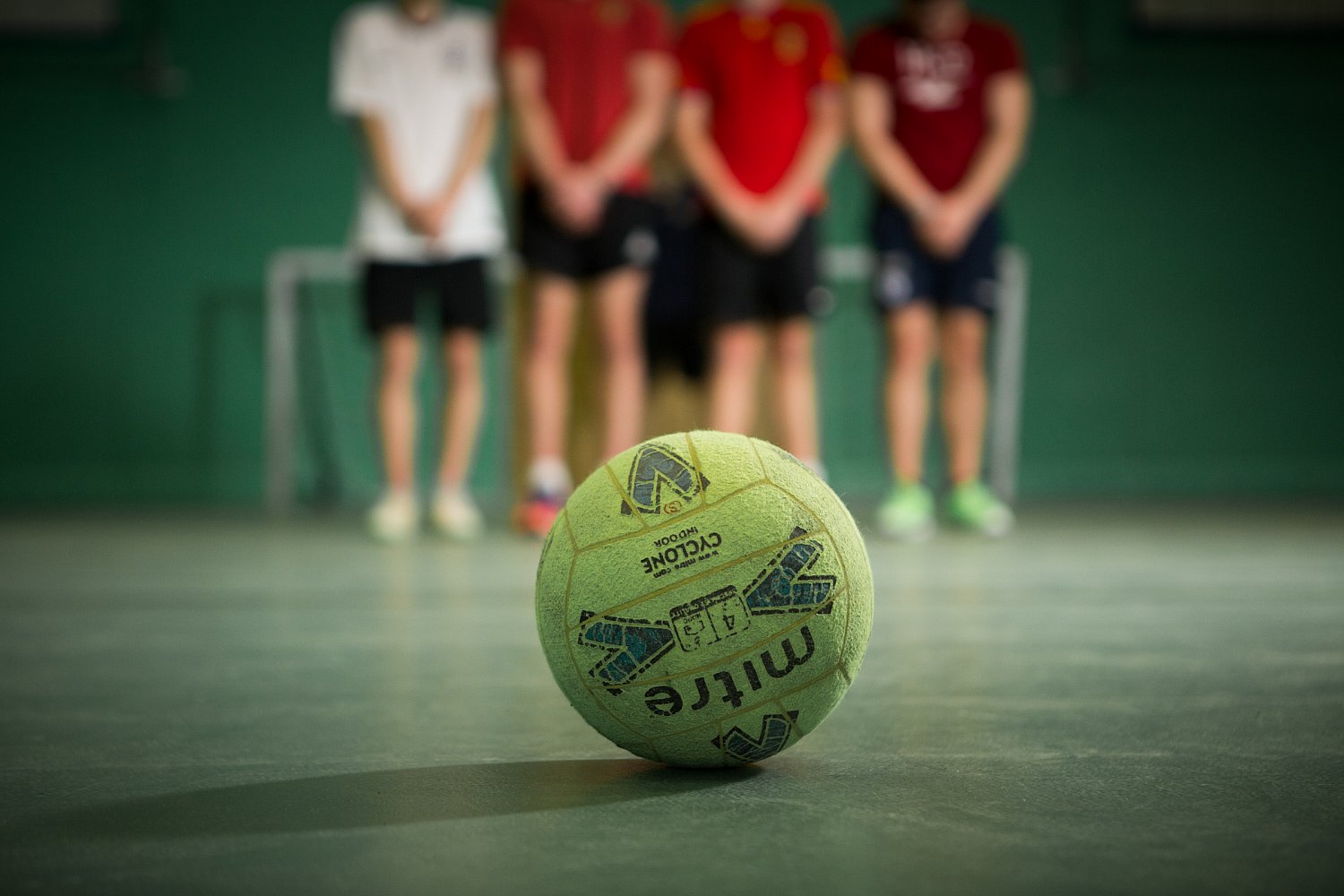 Pupils at football training