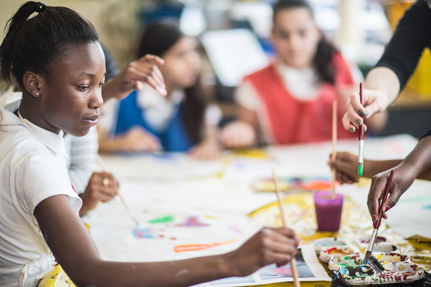 Primary school art lesson