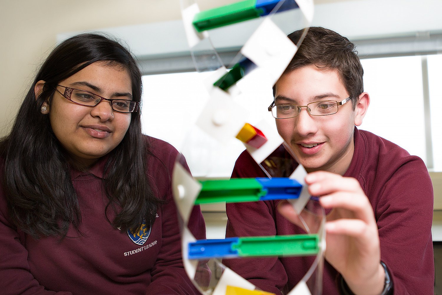 DNA model in a school science lesson